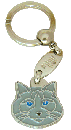 Ragdolska mačka blue mink <br> (obesek za ključe, Gravura vključena v ceno)